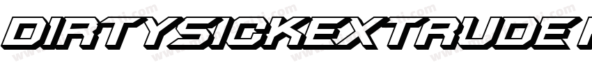 DirtysickExtrude Regular字体转换